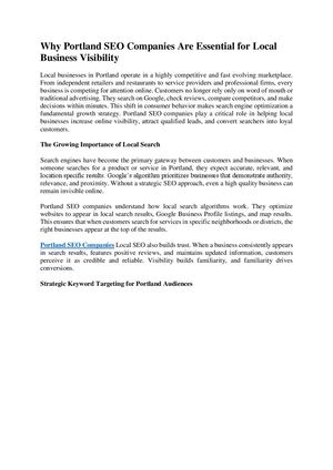 Portland SEO Companies​