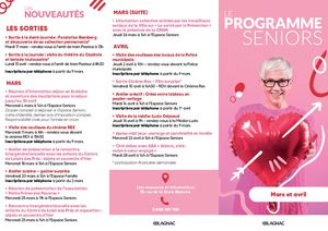 Programme Espace Seniors Mars Avril 2026