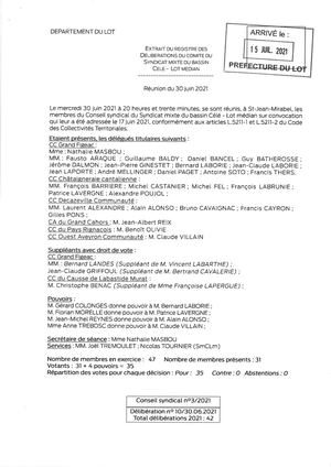 Délibération Arcambe Cite Armand SmCLm 10 30-06-2021