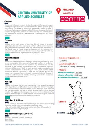 Finland Centria University Of Applied Sciences 2026