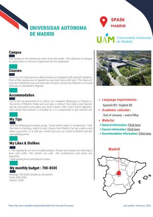 Spain Universidad Autónoma De Madrid Uam 2026