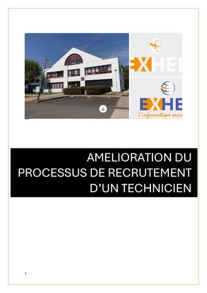 Mission 2 Processus D'amelioration De Recrutement
