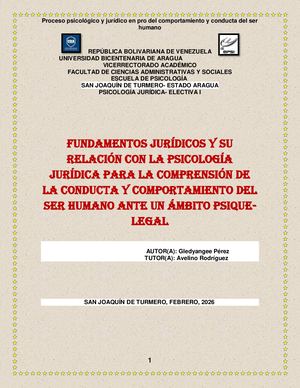 Revista Psicologia Juridica Electiva I 2026.