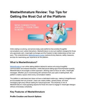 Meetwithmature Review 2026: Top Tips for Enjoying Meaningful Interactions