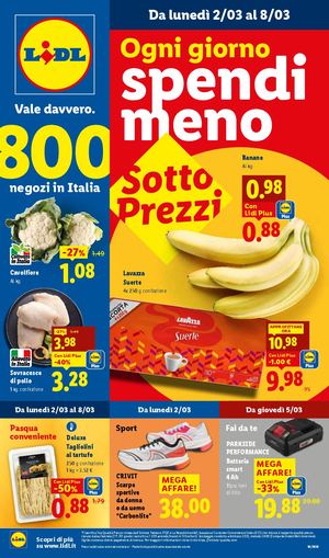 Volantino Lidl Dal 02 All'08 Marzo 2026