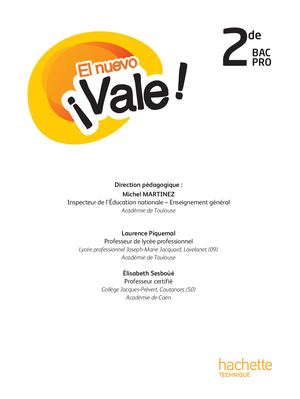 Vale  EL nuevo ¡Vale! - 2de Bac Pro - Éd. 2014
