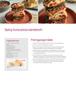 Spicy tuna pizza sandwich