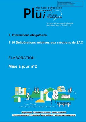 7 16 -  Délibérations Relatives Aux Créations De ZAC MàJ 1