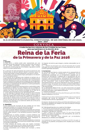 Reina de la Feria de la Primavera y de la Paz 2026