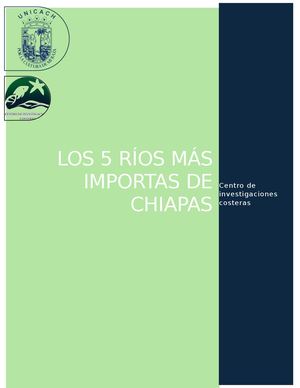 Revista Los 5 Rios De Chiapas Valentin
