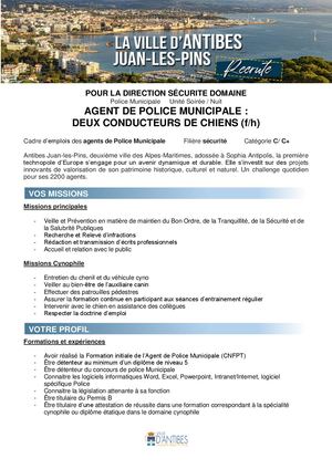 Annonce Conducteur de chien