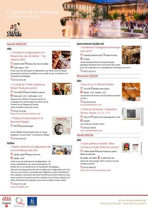 Agenda 2026 -Albi Tourisme L’agenda De La Semaine