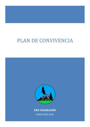Plan De Convivencia CRA Valdelavía 2024-2025