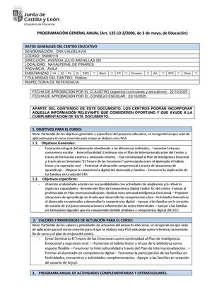 PGA CRA Valdelavia 2025-2026