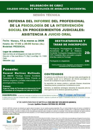 2026 03 13 St Is 977 Ficha Difusión Intervención Social Defensa Del Informe