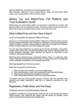 Before You Join Match Truly Full Platform And Trust Evaluation Guide