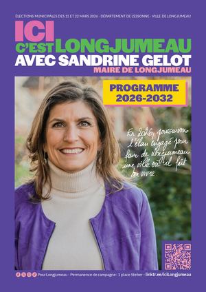 Sandrine Gelot – Ici c’est Longjumeau | Programme 2026-2032