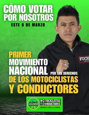 Cómo votar por el Movimiento Nacional de Motociclistas y Conductores
