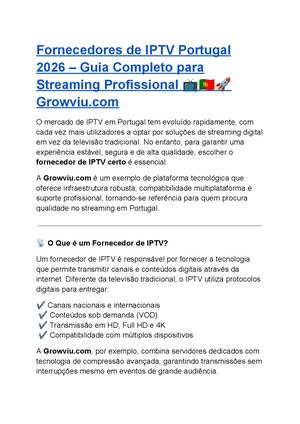 Fornecedores de IPTV Portugal 2026 – Streaming Premium, Estável e Multidispositivo
