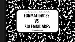 Solemnidad Vs Formalidad
