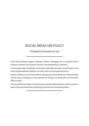 Social Media Use Policy