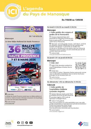 Agenda Semaine Pays De Manosque
