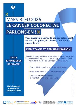 2026 02 26 Affiche A3 Mars Bleu Hôpital Ambroise Paré