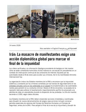 Irán La Masacre De Manifestantes Exige Una Acción Diplomática Global Para Marcar El Final De La Impunidad Amnistía Internacional