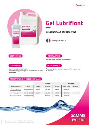 Fiche Gel Lubrifiant FR
