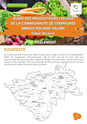 Règlement Guide Des Producteurs Locaux De La Communaute De Communes Arbois Poligny Salins Coeur Du Jura