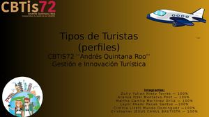 Tipos de turismo ( perfiles turistas)
