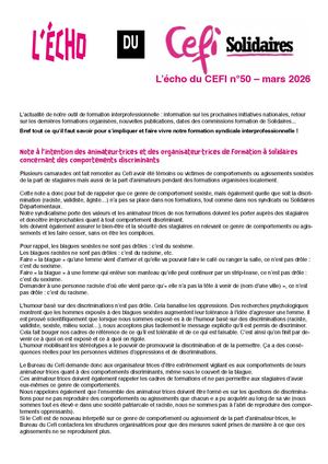 Echo Du Cefi N° 50 Mars 2026