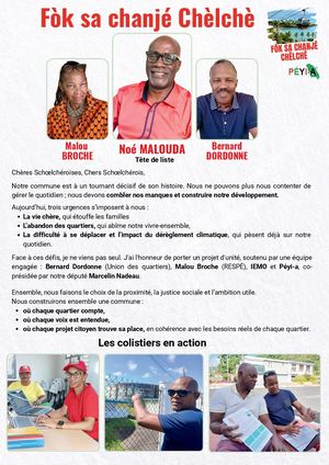 Plaquette Programme Noé Malouda Schoelcher