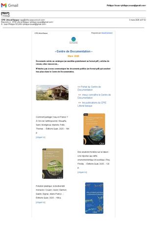 Lettre d'Information - mois de  Mars 2026