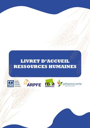 Livret Accueil RH - MSA Auvergne