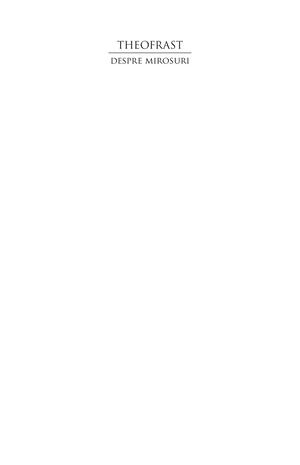 Theofrast - Despre mirosuri
