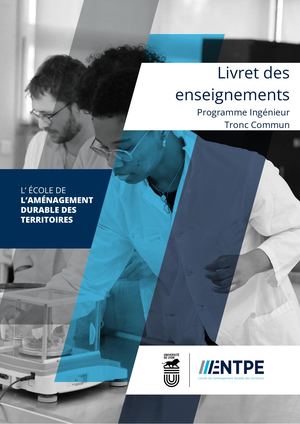 Syllabus du tronc commun
