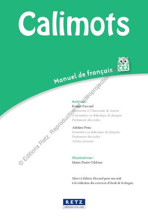 Calimots CE2 - Manuel de français