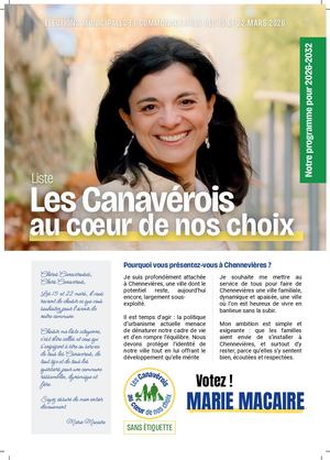 Programme Les Canavérois, Au Coeur De Nos Choix