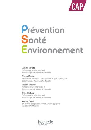 Prévention Santé Environnement - CAP - Éd. 2016