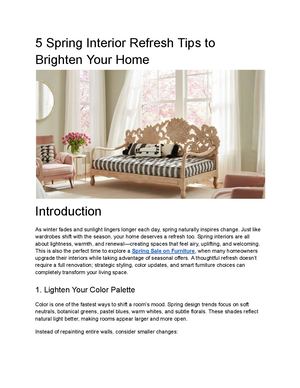 Calaméo - 5 Spring Interior Refresh Tips To Brighten Your Home