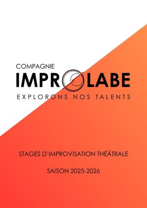 Stages d'improvisation 2025-2026