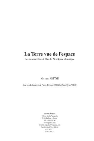 Extrait 2264 La Terre vue de l’espace. Les nanosatellites à l’ère du NewSpace climatique