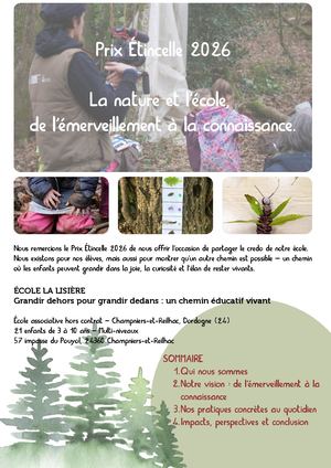 Prix Etincelle 2026 - La Lisière