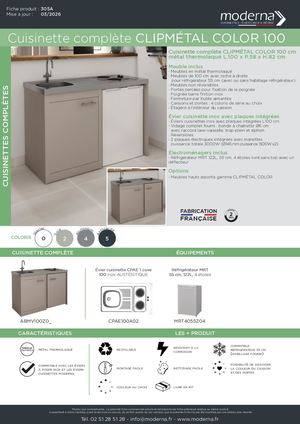 305A Cuisinette Complete Clipmetal Color 100 2025