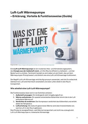 Luft-Luft Wärmepumpe – Funktionsweise, Vorteile und Einsatzbereiche
