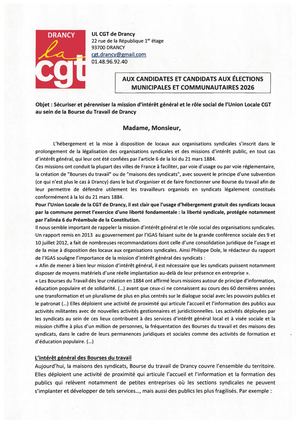 Courrier Candidats Elections Municipales Signé