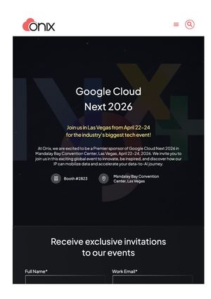 Google Cloud Next 2026: Transforming Data to AI with Onix