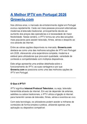 A Melhor IPTV em Portugal 2026 – Canais, Filmes e Desporto em Alta Qualidade