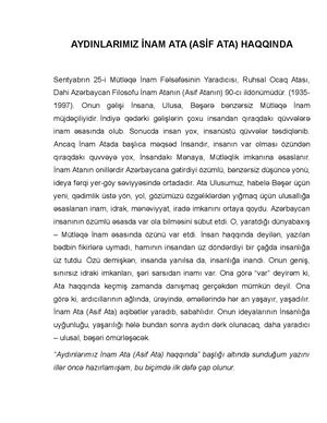 Aydınlar Ata Haqqında